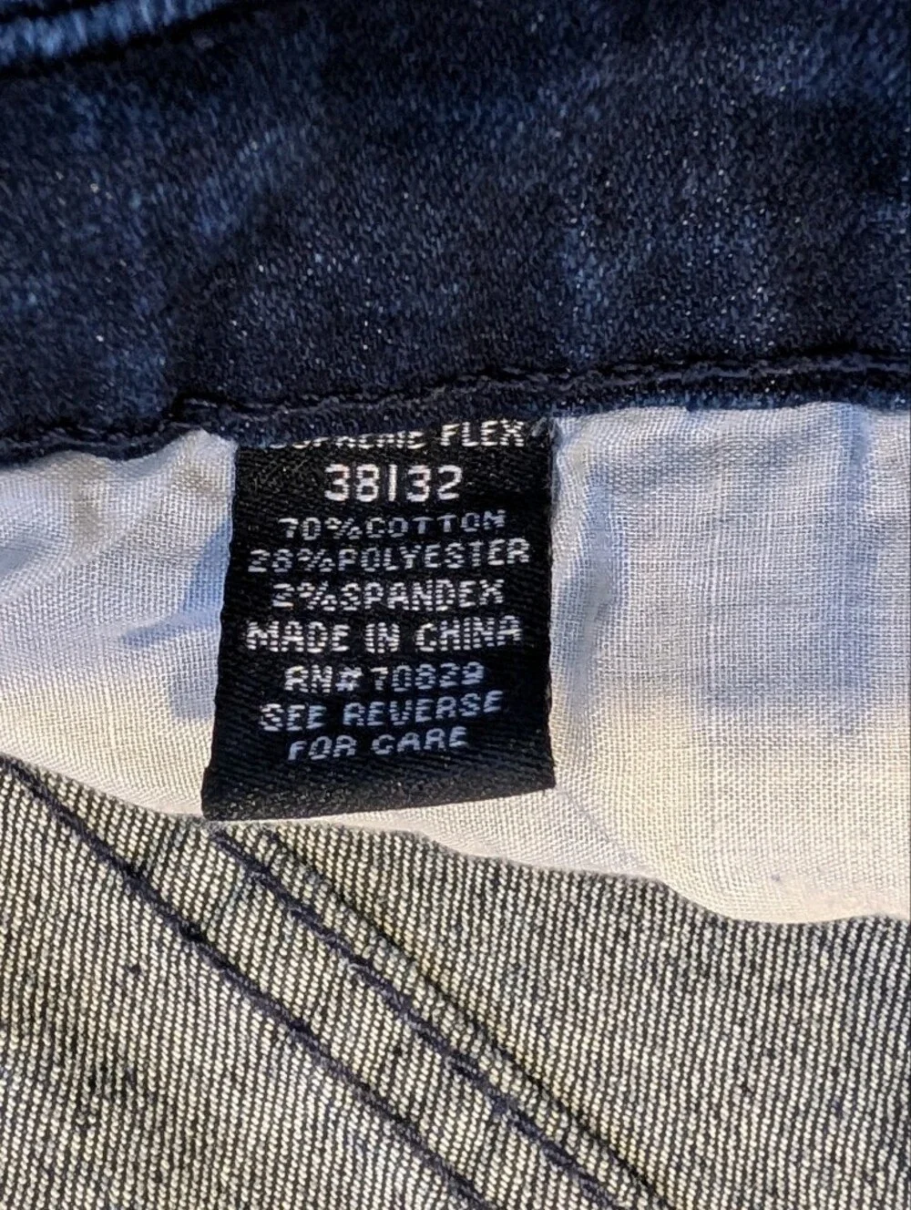 Men's Dark Blue Slim Straight Jeans with White Side Stripes